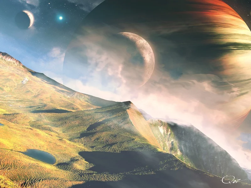 1920, , digital art, science fiction, planets