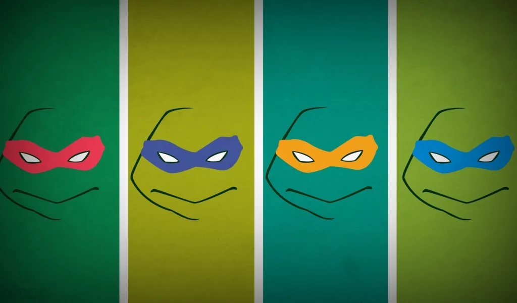  teenage mutant ninja turtles, черепашки ниндзя, минимализм, Blo0p