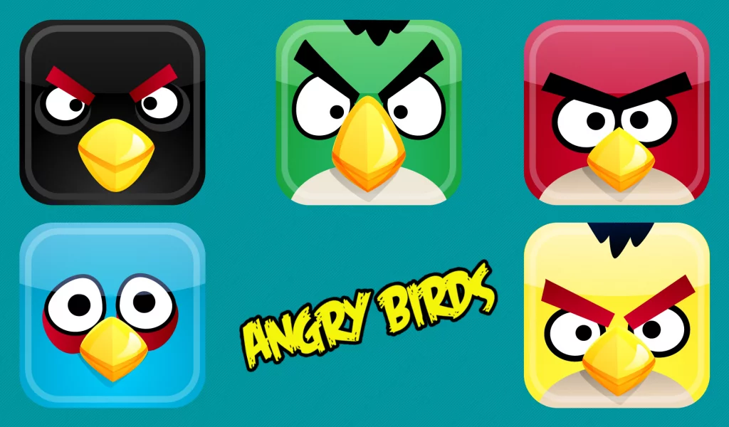Angry birds, значки, птица