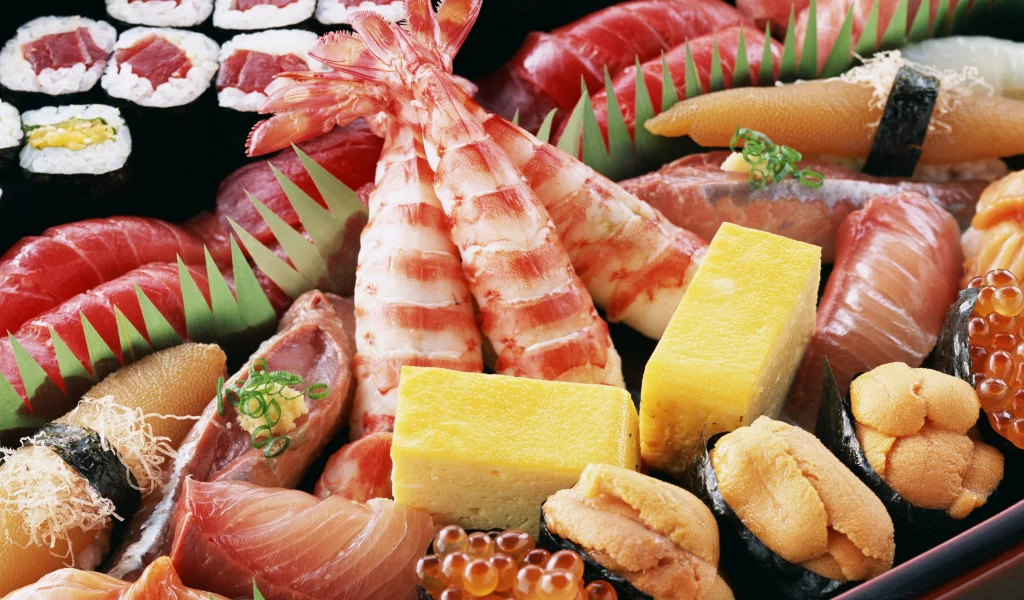 креветки, сыр, морепродукты, Блюда, роллы, японская еда