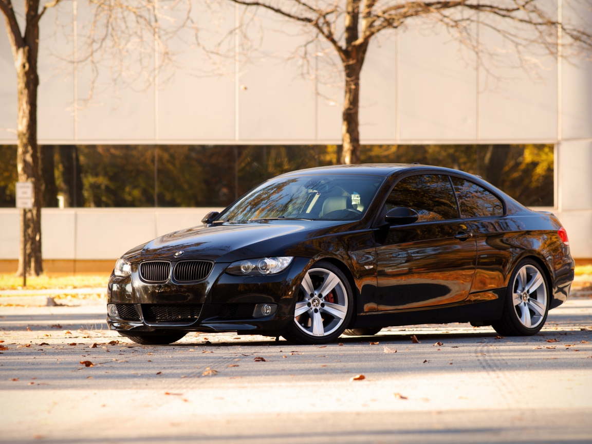 auto wallper, 335i, black, Auto, сars photography, cars, bmw 335i, bmw e92, city, bmw