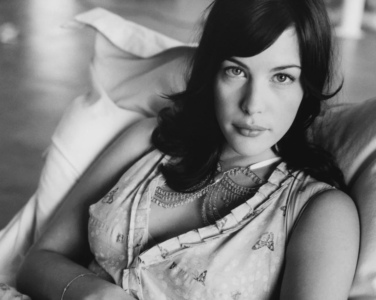 Лив Тайлер, women, актрисы, женщины, models, actress, модели, monochrome, брюнетки, brunettes, монохромный, Liv Tyler