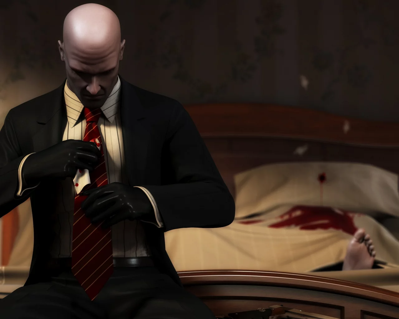 47, труп, пистолет, кровь, Hitman blood money, кровавые деньги
