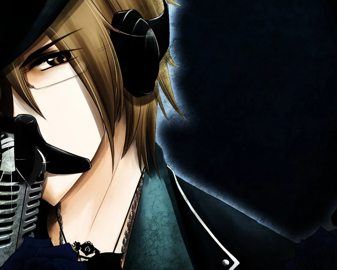 Vocaloid, микрофон, hiyama kiyoteru, парень, вокалоид, наушники