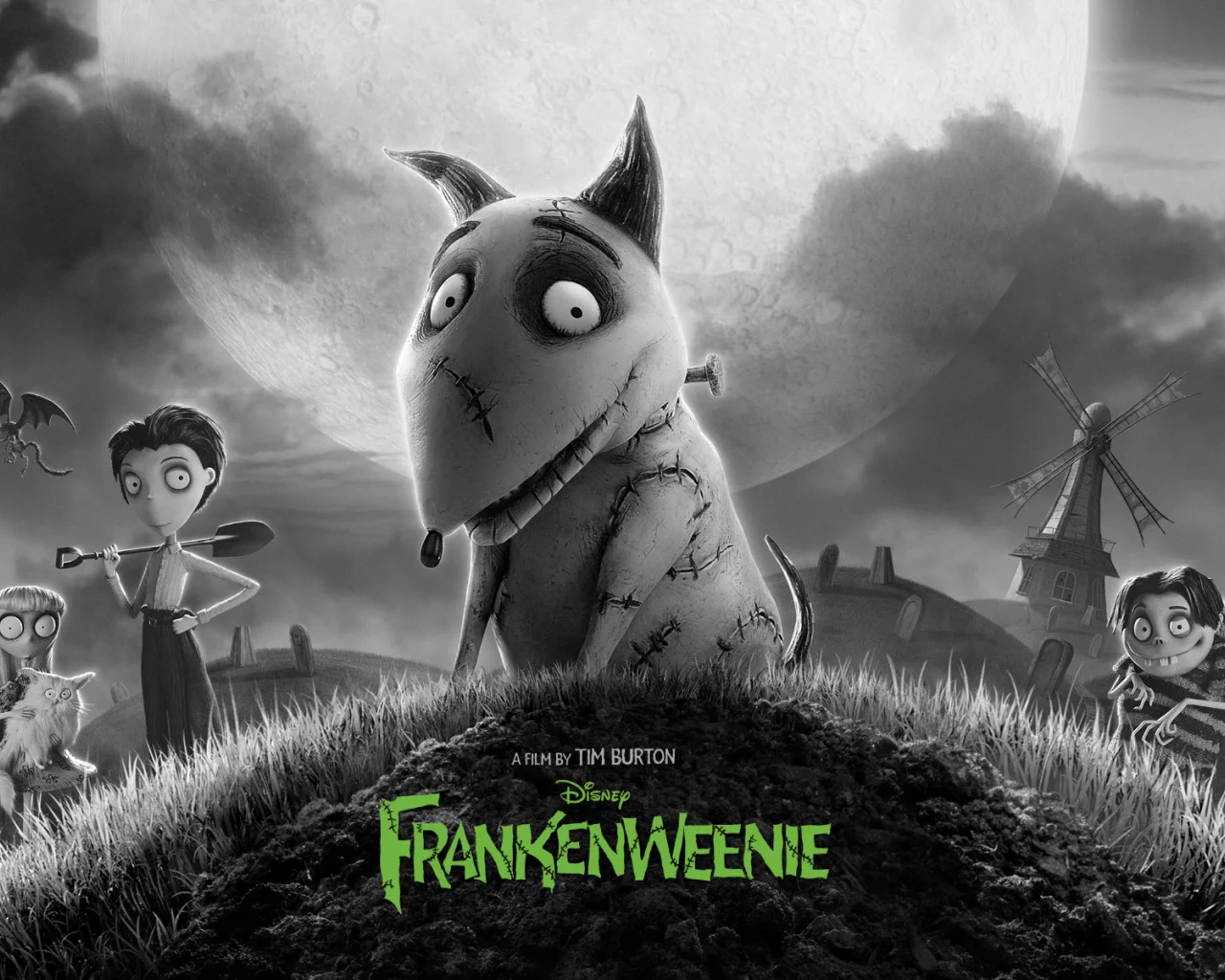 Frankenweenie, disney, мультфильм, tim burton, dog, франкенвини, собака
