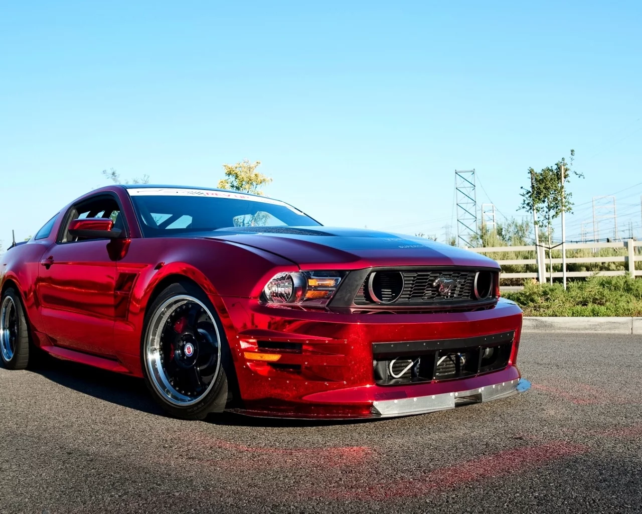 chrome, Car, mustang, wallpapers, tuning, red, beautiful, automobile, ford, desktop, gt500
