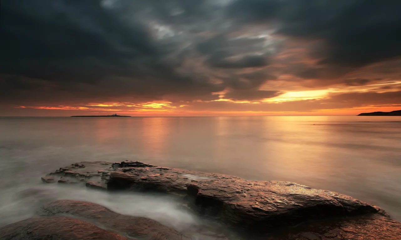 англия, море, Великобритания, берег, камни, штиль