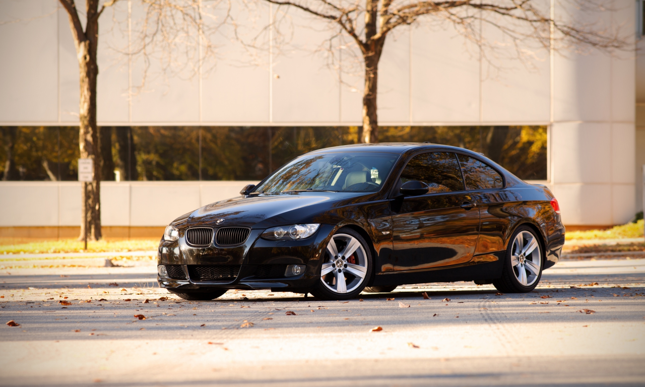 auto wallper, 335i, black, Auto, сars photography, cars, bmw 335i, bmw e92, city, bmw