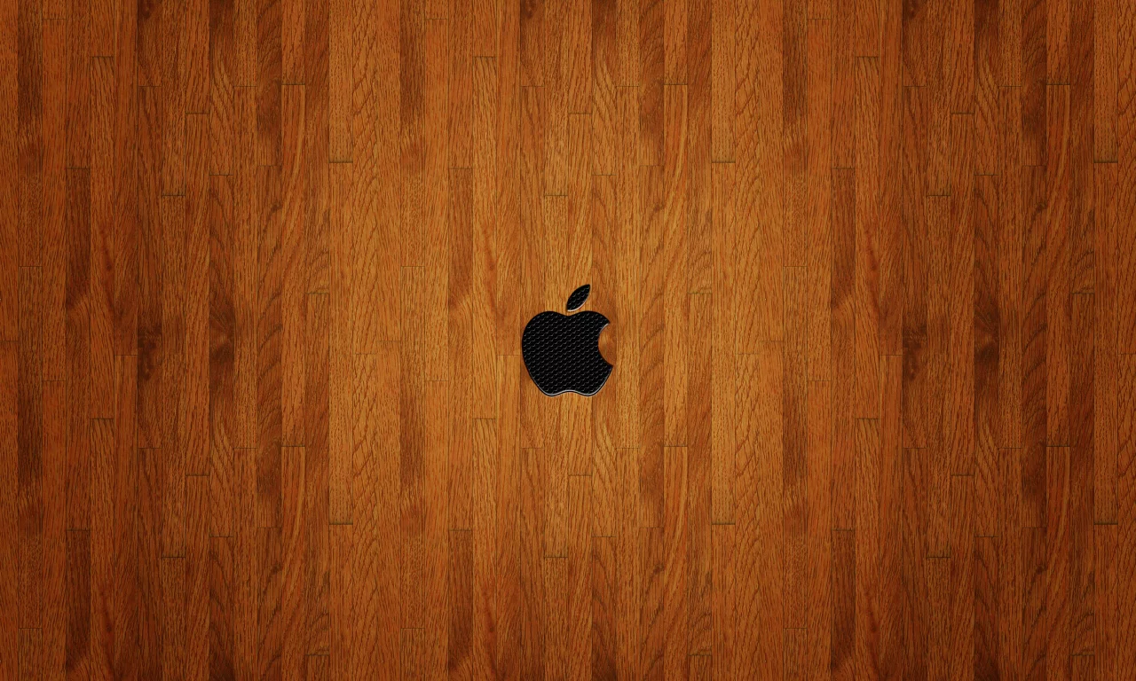 текстура, деревянный фон, сетка, Apple, hi-tech