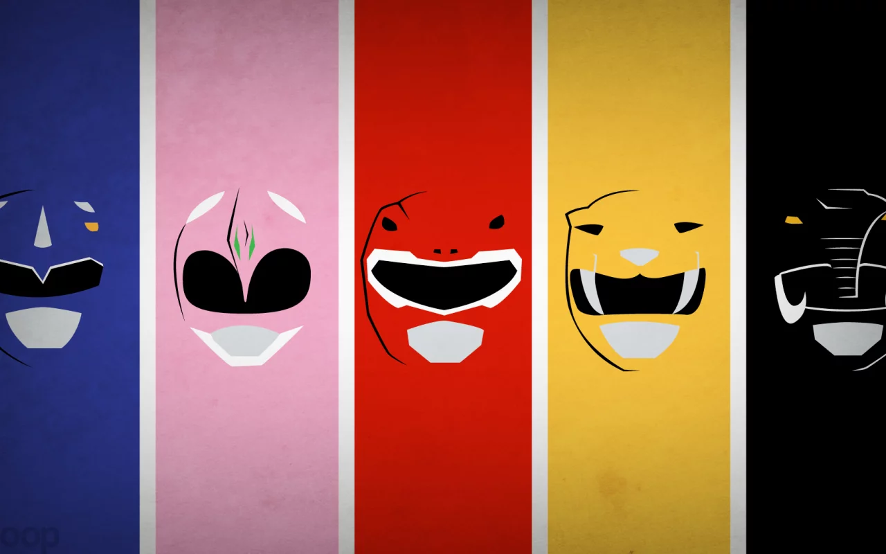 рейнджеры, Blo0p, power rangers, минимализм