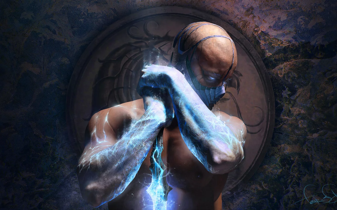 оружие, маска, mortal kombat, трещины, Sub-zero, мужчина