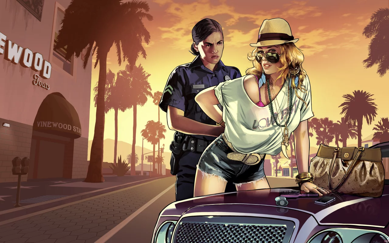 полиция, Grand theft auto v, девушка, gta 5, коп