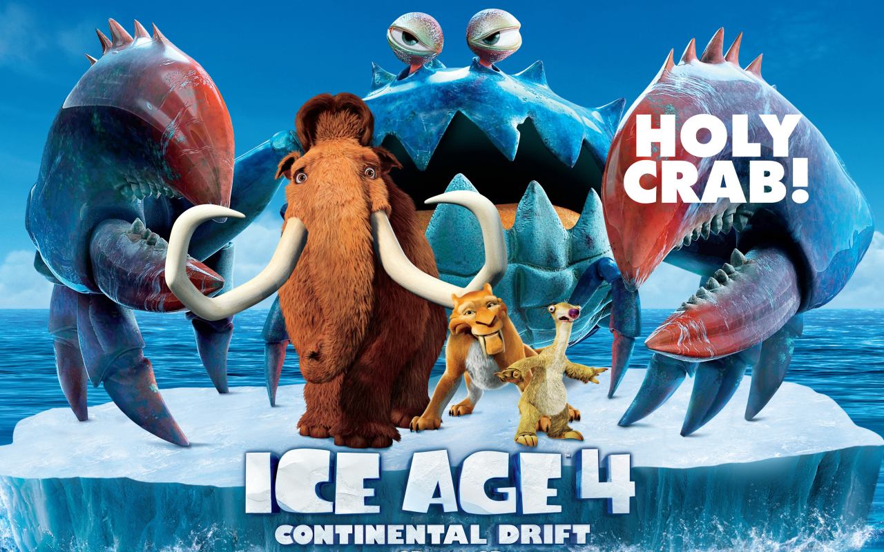 pirates, diego, Ice age 4, animated film, movie, continental drift, manny, crab, iceberg, sid
