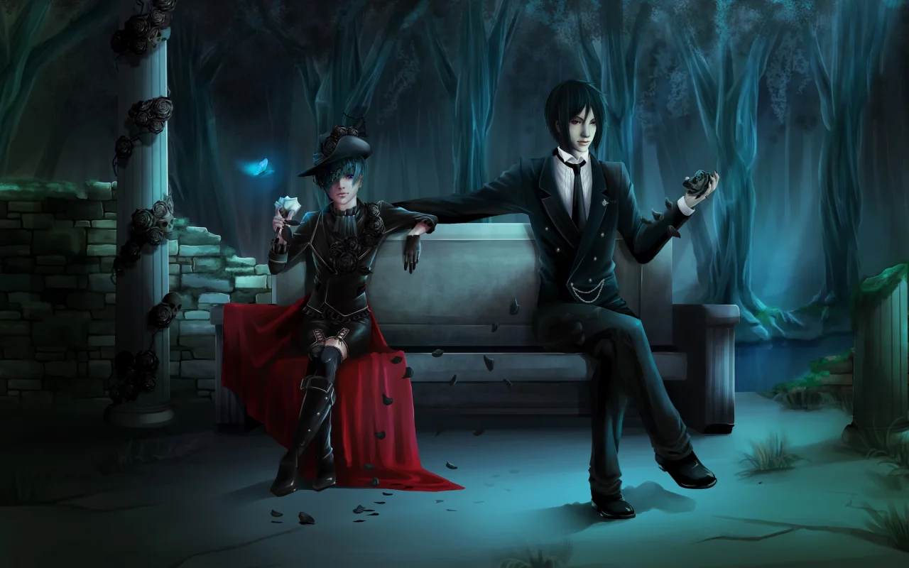 Арт, темный дворецкий, sebastian michaelis, kuroshitsuji