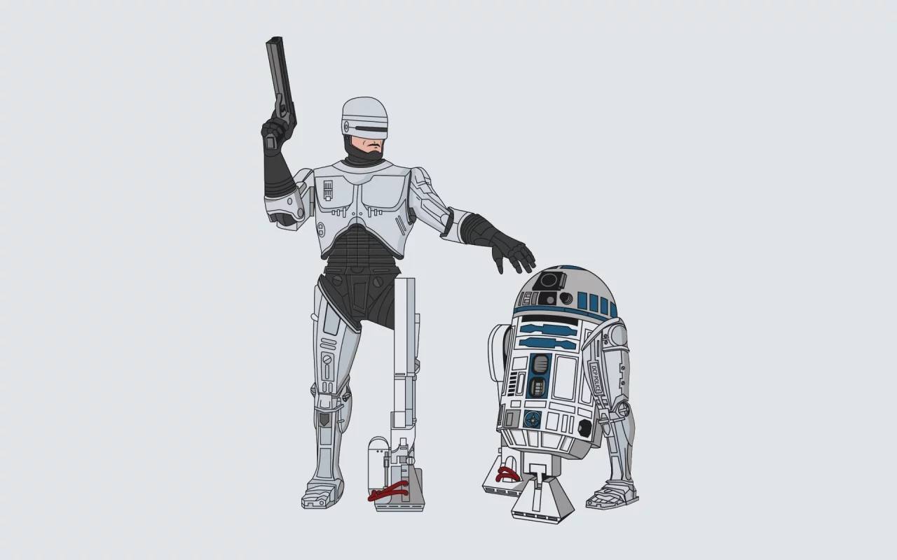 robocop, Робокоп, and, робот-полицейский, р2-д2, r2-d2, artwo-deetwo