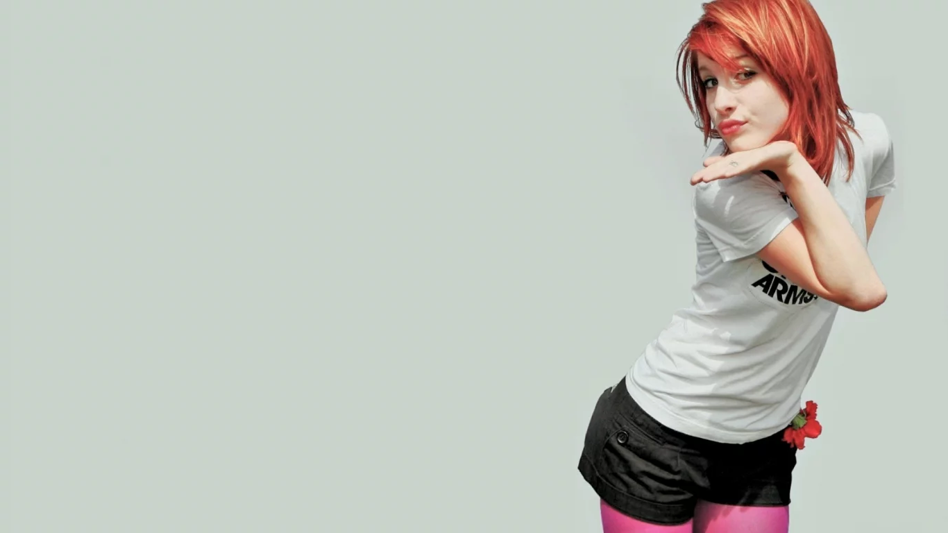 Hayley williams, певица, шорты, рыжая