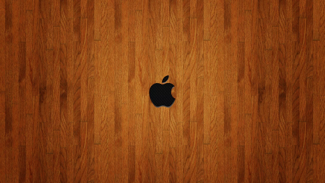 текстура, деревянный фон, сетка, Apple, hi-tech