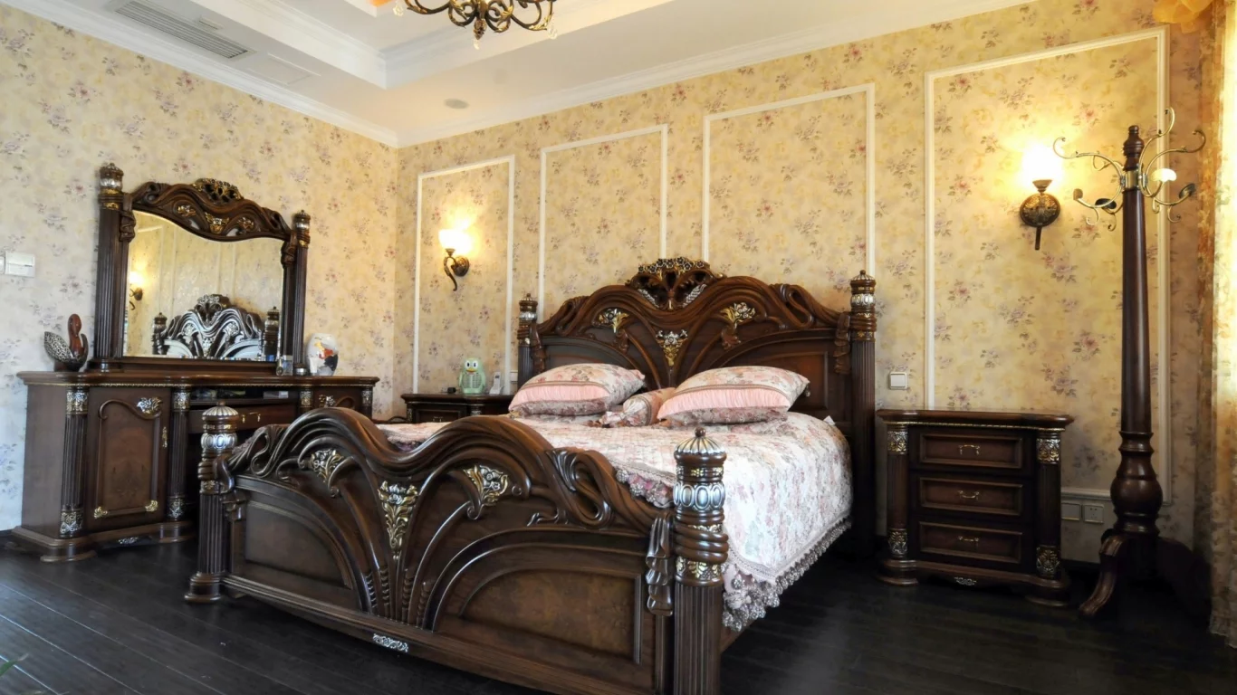 Интерьер, стиль, дизайн, спальня, кровать, подушки