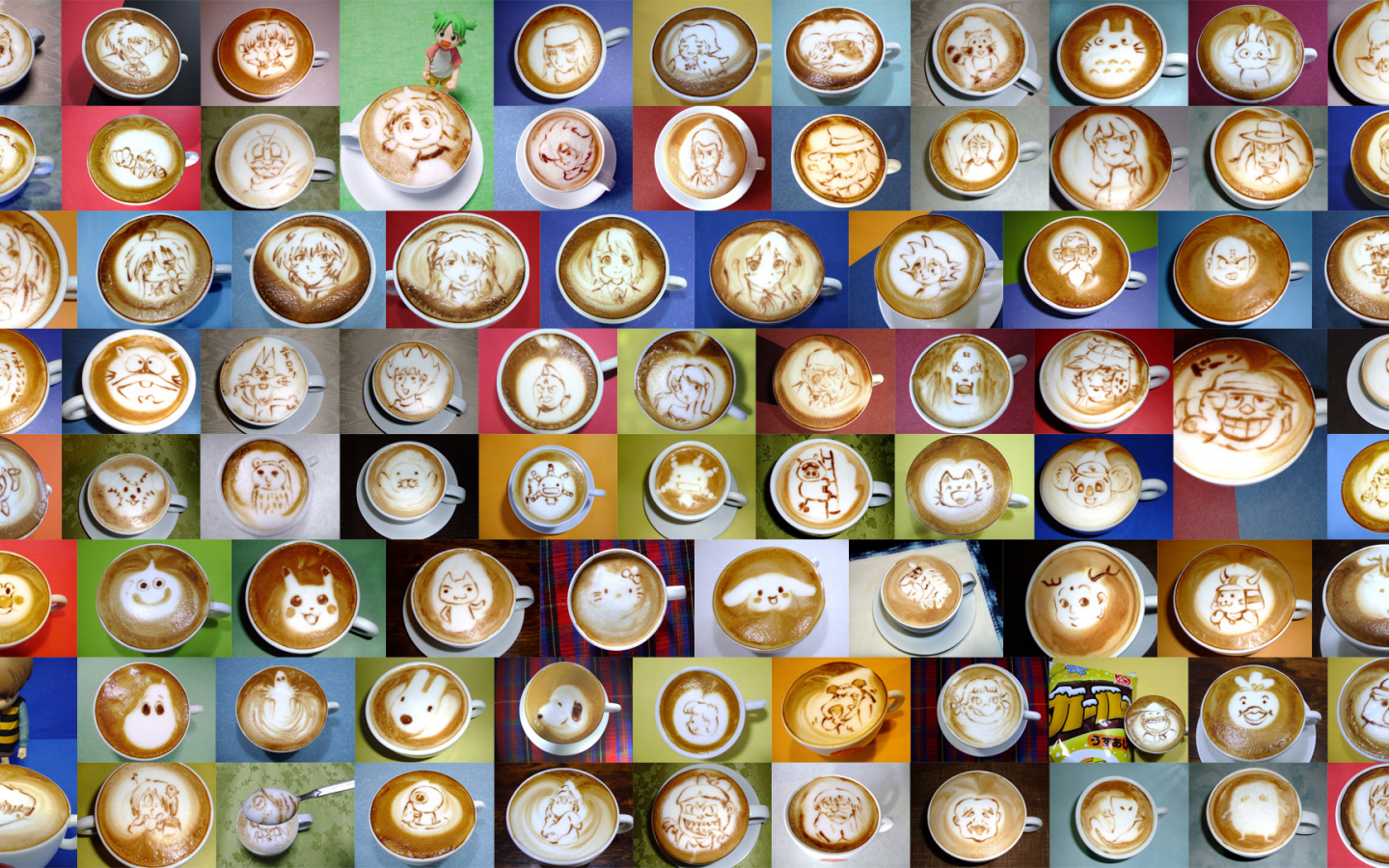 латте-арт, чашки, рисунки, Кофе, coffee-art