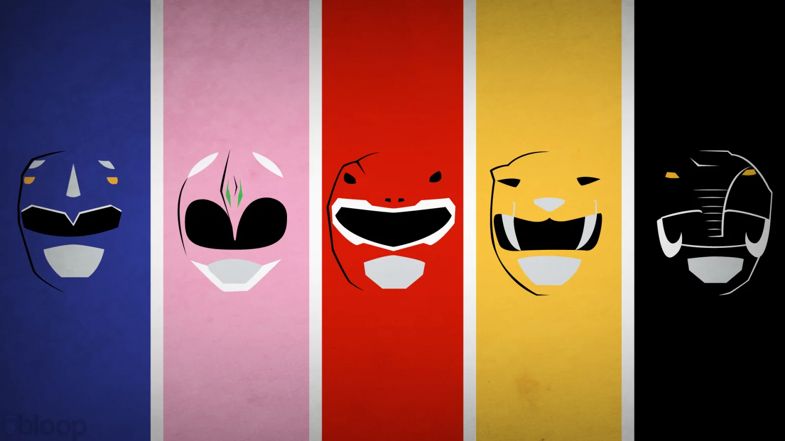 рейнджеры, Blo0p, power rangers, минимализм
