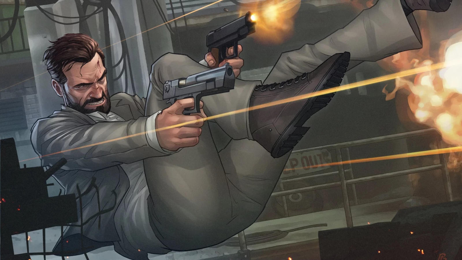 оружие, пистолеты, Max payne 3, мужик, макс пэйн, patrick brown