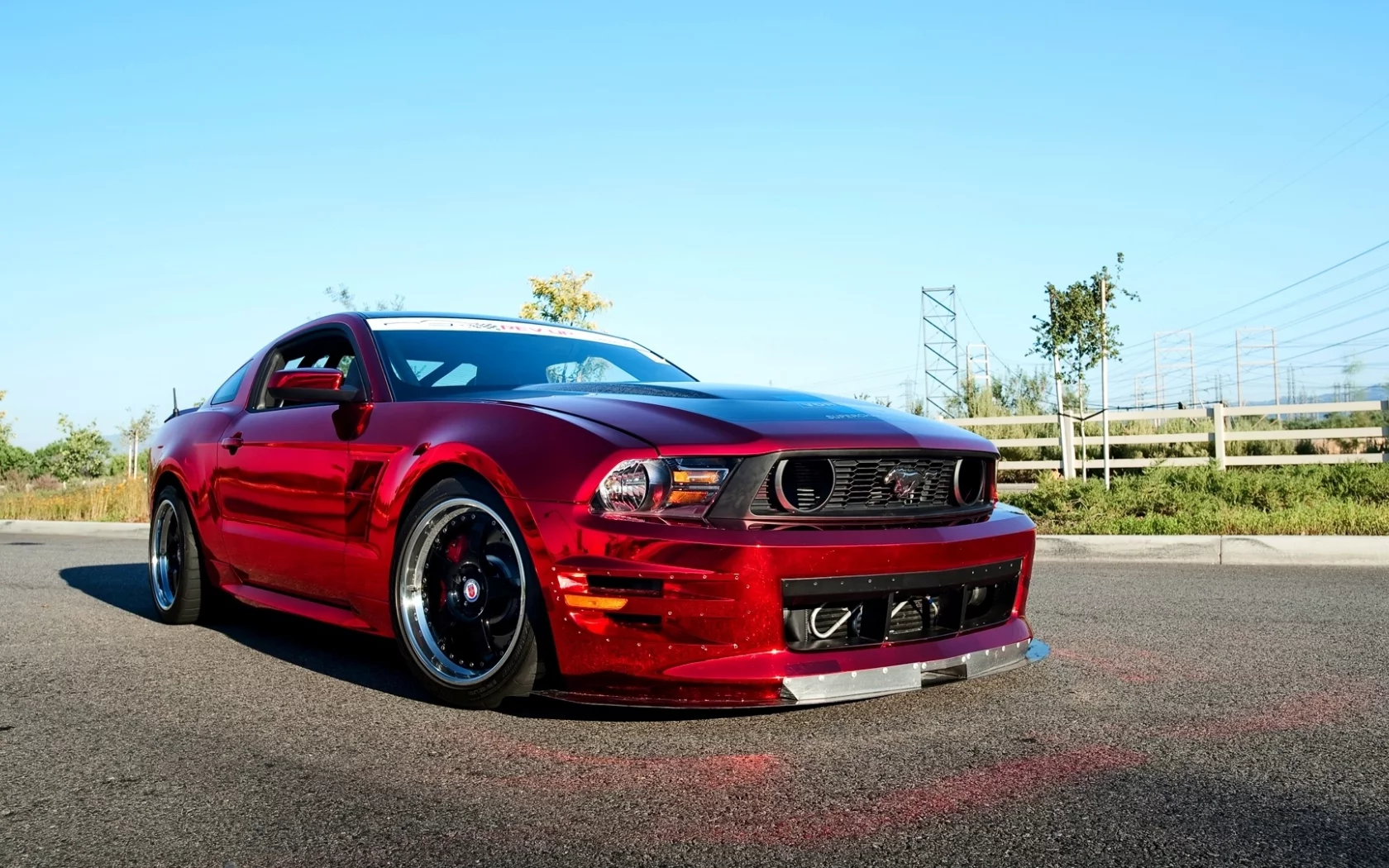 chrome, Car, mustang, wallpapers, tuning, red, beautiful, automobile, ford, desktop, gt500