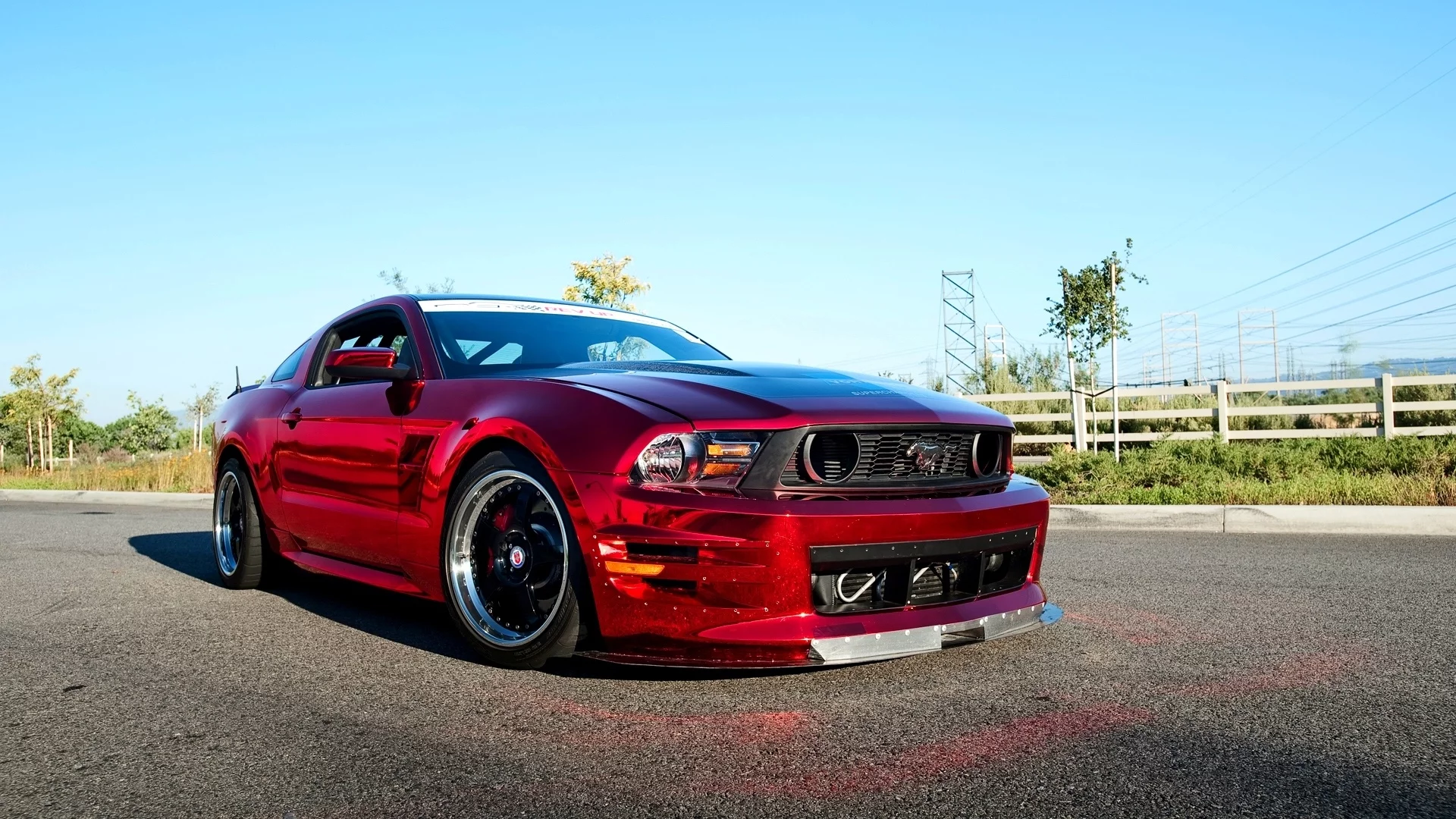 chrome, Car, mustang, wallpapers, tuning, red, beautiful, automobile, ford, desktop, gt500