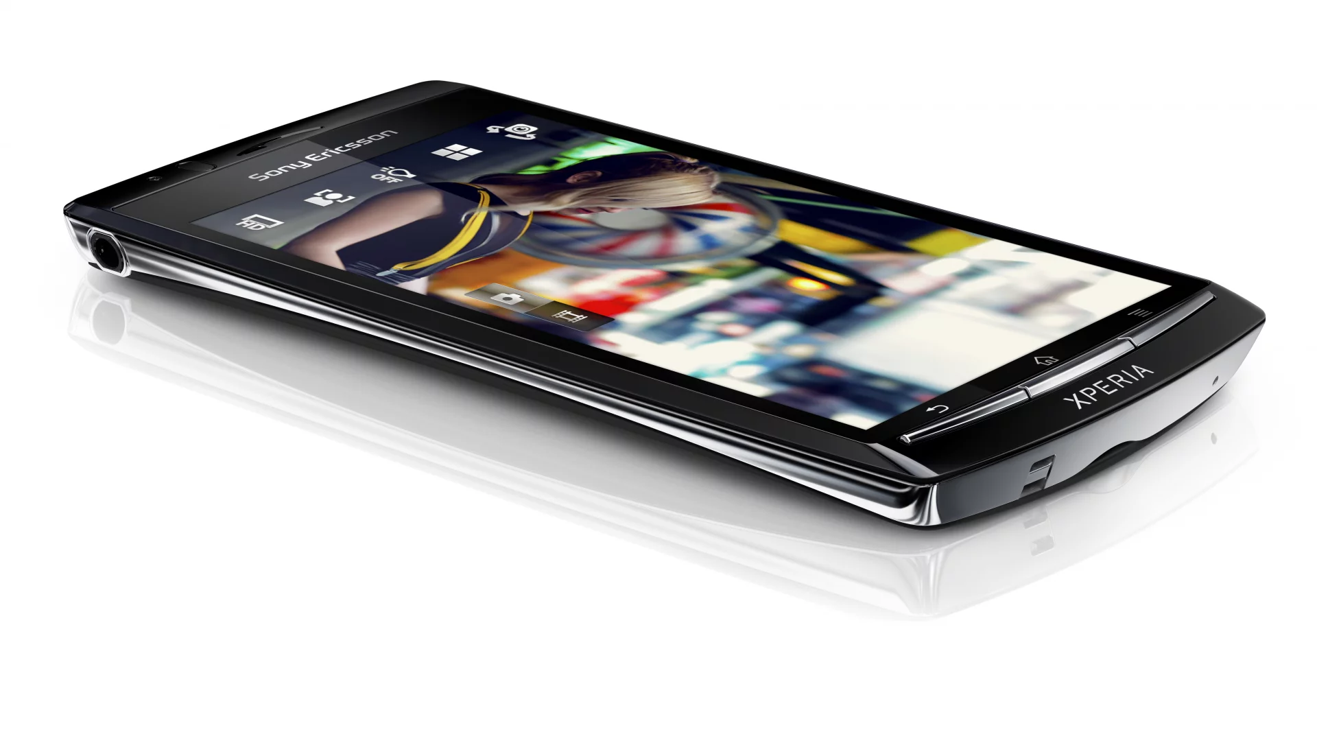 mobile, Hi-tech, белый, фон, лежит, sony ericsson