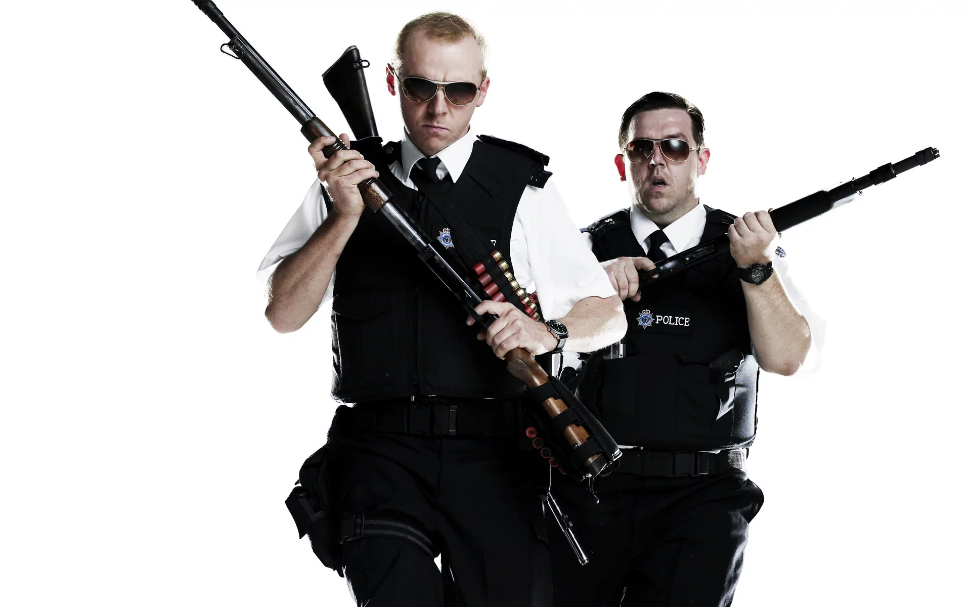 пушки, саймон пегг, оружие, nick frost, ник фрост, Simon pegg