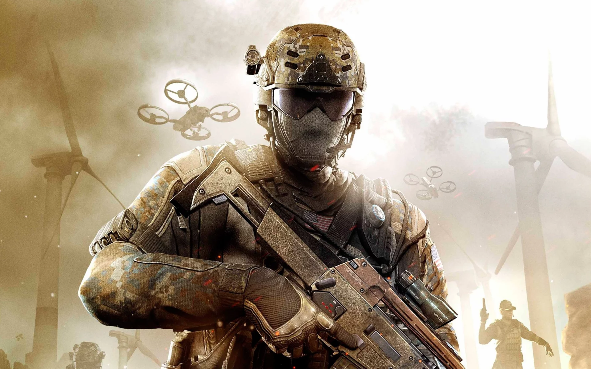 black ops 2, солдат, Call of duty, военный, ветряки, оружие