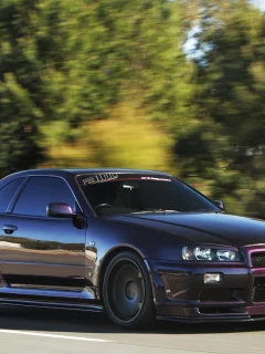 ниссан, скайлайн, r34, skyline, скорость, Nissan, front, gt-r