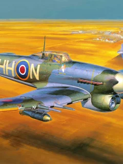 хоукер тайфун, британский, Самолет, mk ib, hawker typhoon