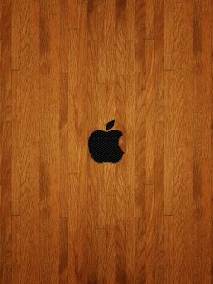 текстура, деревянный фон, сетка, Apple, hi-tech