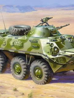 Бтр-70, боевая, бронетранспортер, советский, колесная