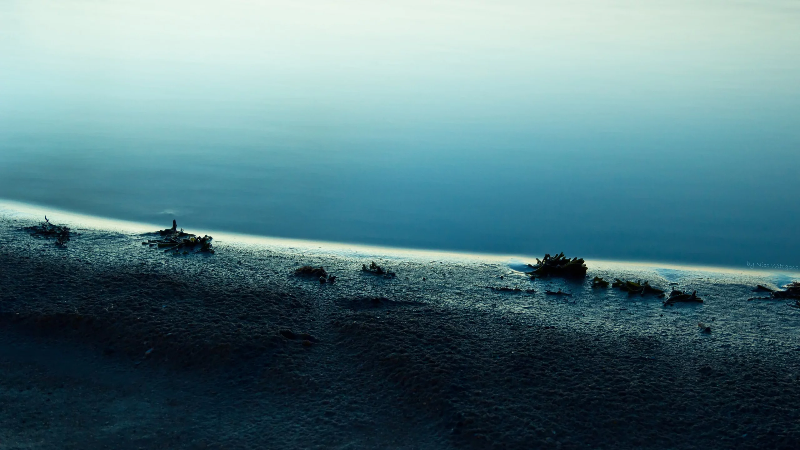 синий, берег, Вода, море