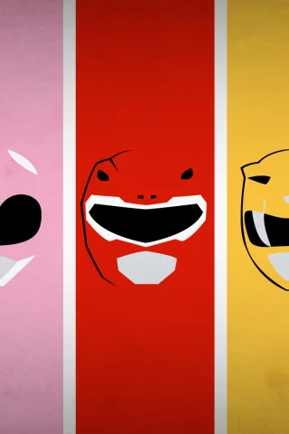 рейнджеры, Blo0p, power rangers, минимализм