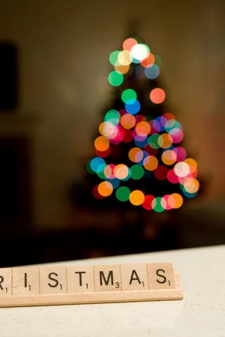 рождество, bokeh, елка, Christmas, праздник