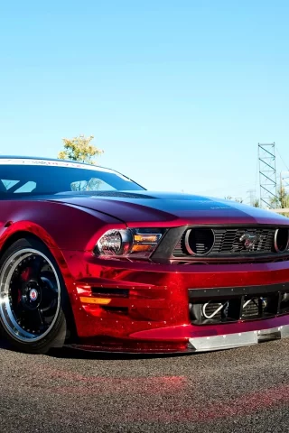 chrome, Car, mustang, wallpapers, tuning, red, beautiful, automobile, ford, desktop, gt500