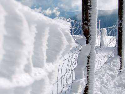 chain link fence, snow, заборы, close-up, fences, снег, макро, забор звено цепи