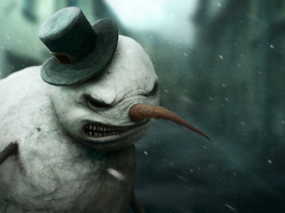 by gloom82, Snowman, dark, digital art, miscellaneous