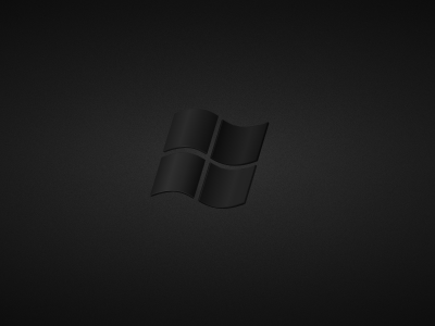 black, logo, серый, черный, Windows, темный, винда, лого