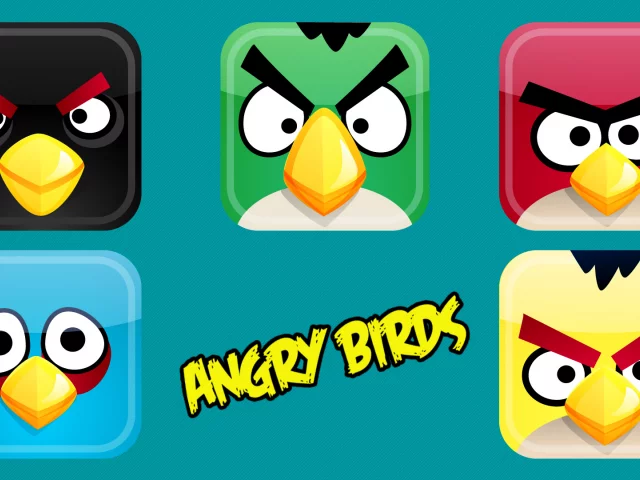 Angry birds, значки, птица