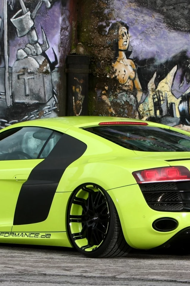 в10, r8, зелёный, р8, суперкар, ауди, audi, Xxx performance, v10
