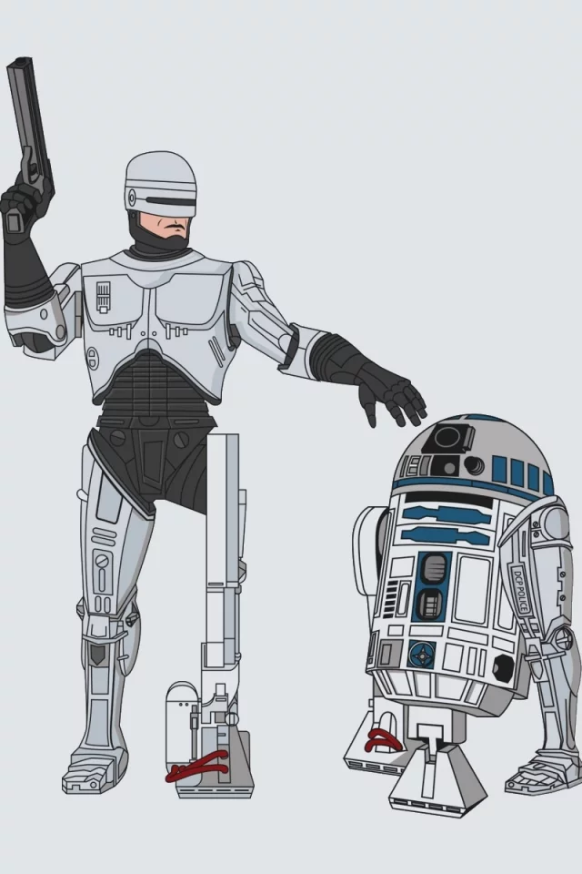 robocop, Робокоп, and, робот-полицейский, р2-д2, r2-d2, artwo-deetwo