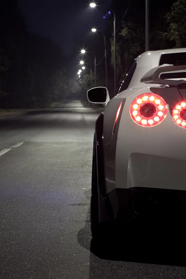 ночь, gt-r, Nissan