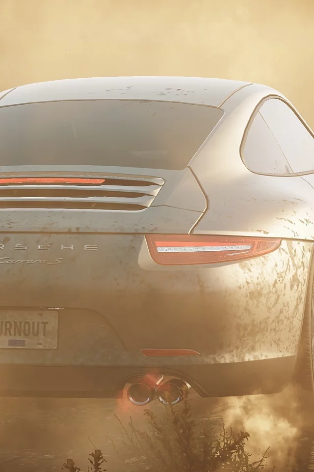 пыль, гонка, porsche 911, дым, Need for speed most wanted 2012