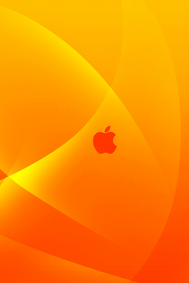 apple, Mac, logo, orange, yellow