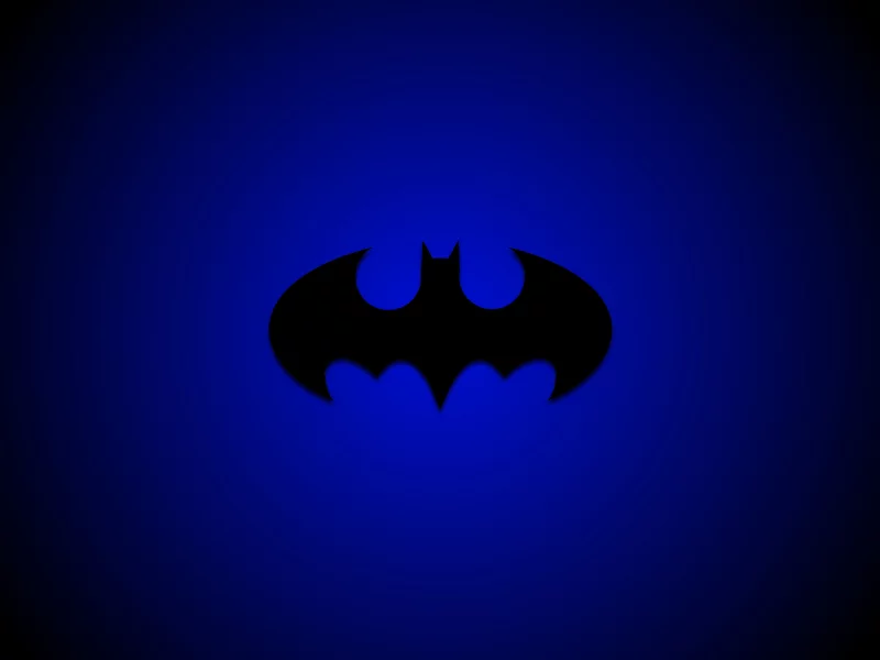 black, minimalistic, Batman, , DC Comics, blue, Batman Logo, hero