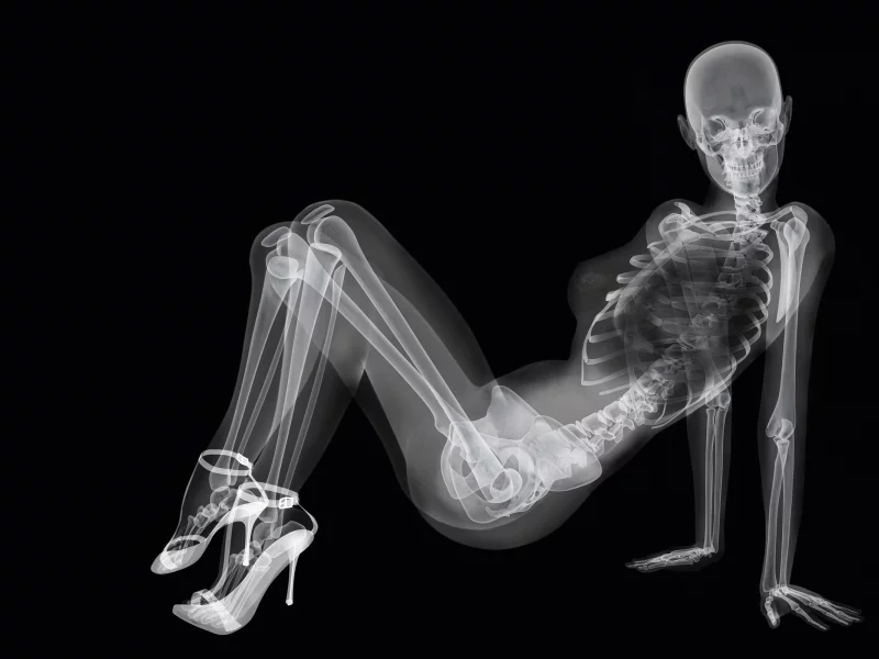 high heels, nude, Xray, legs, , women, models
