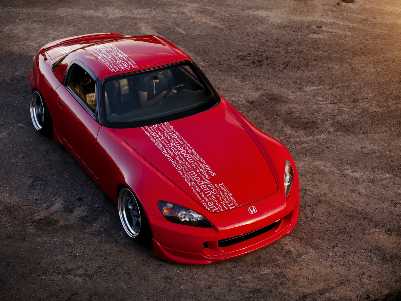 front, red, s-series, хонда, s2000, Honda, красная